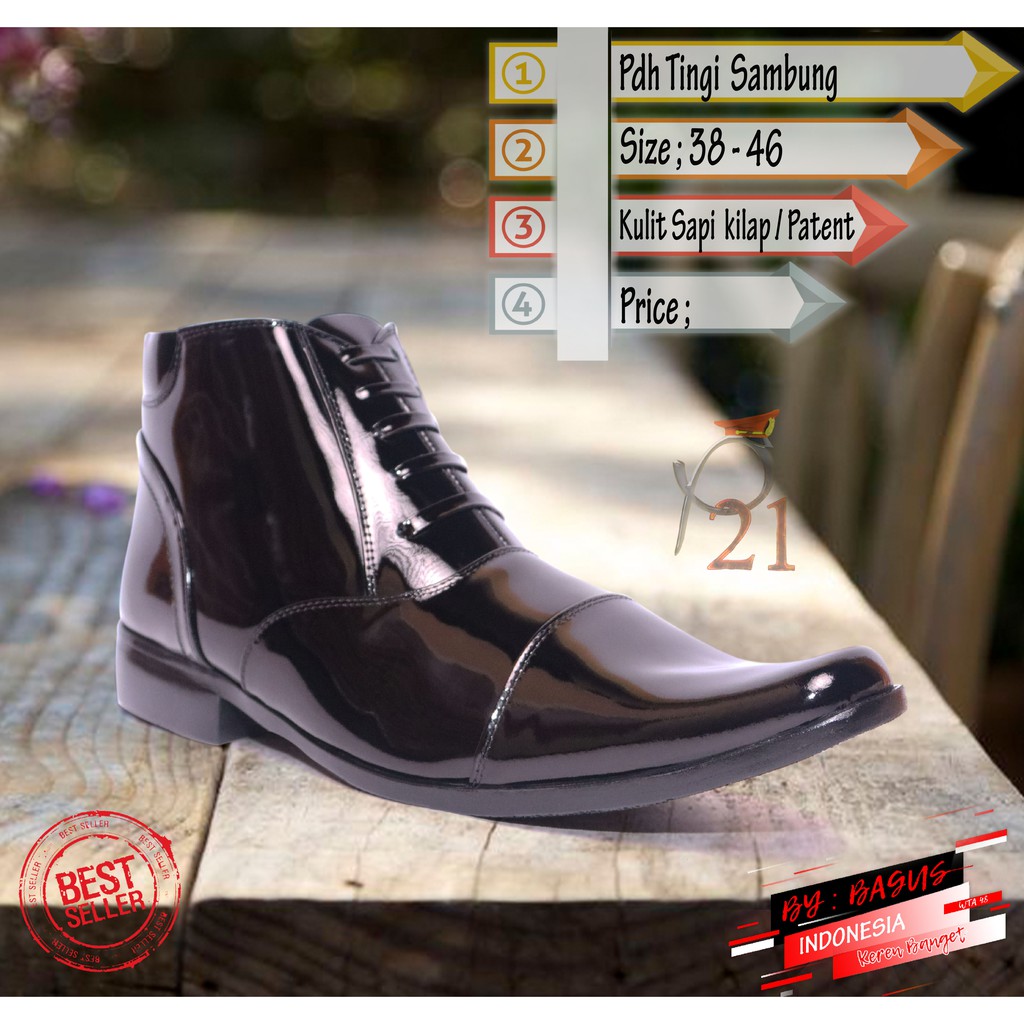 PDH TINGGI SAMBUNG P21 / SEPATU PRIA / SEPATU DINAS