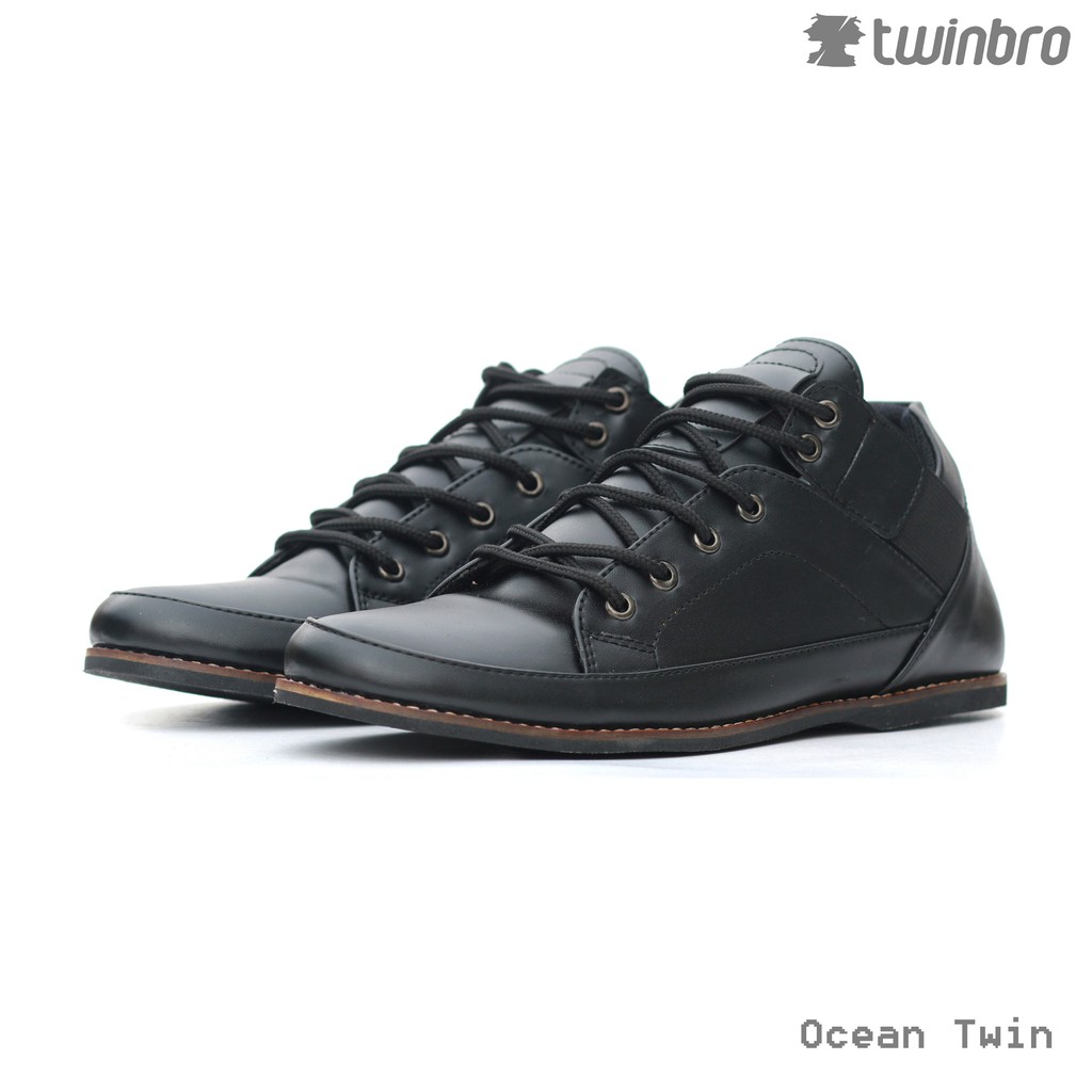 Sepatu Boots Ocean Twin Black & Tan