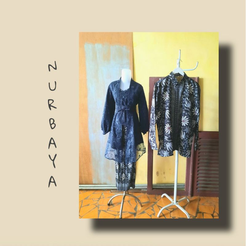 COUPLE NURBAYA TUNIC &amp; BLUS  NAVY