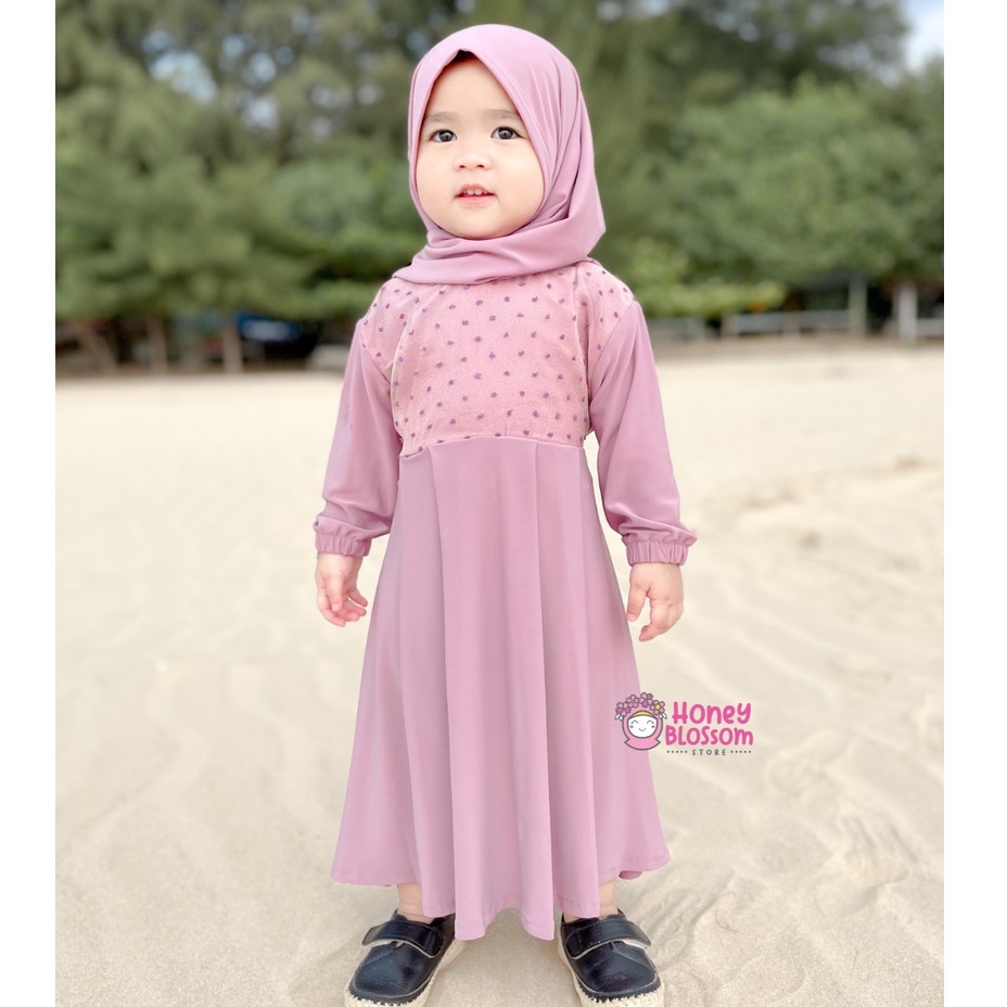 HONEYBLOSSOM gamis anak bayi alesha / gamis bayi perempuan 6 12 bulan