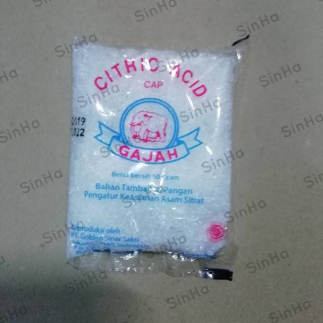 

Citric Acid cap Gajah 50gr - citroen sitroen sitrun
