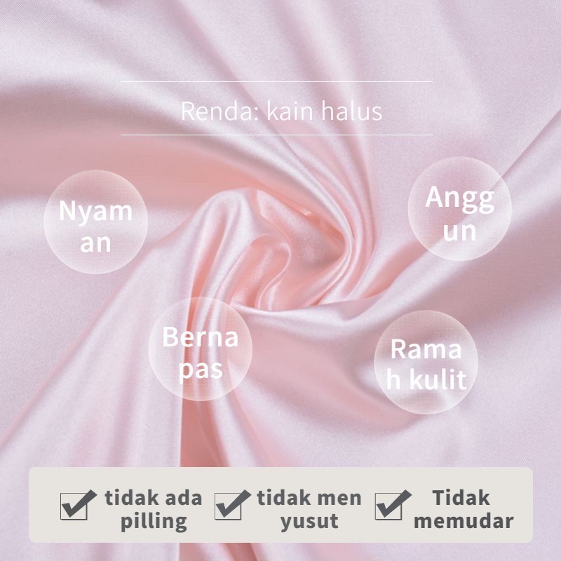 RV® Baju Tidur Lingerie Sexy Wanita Import Sleepwear Bahan Silk Set Wanita 1061-8