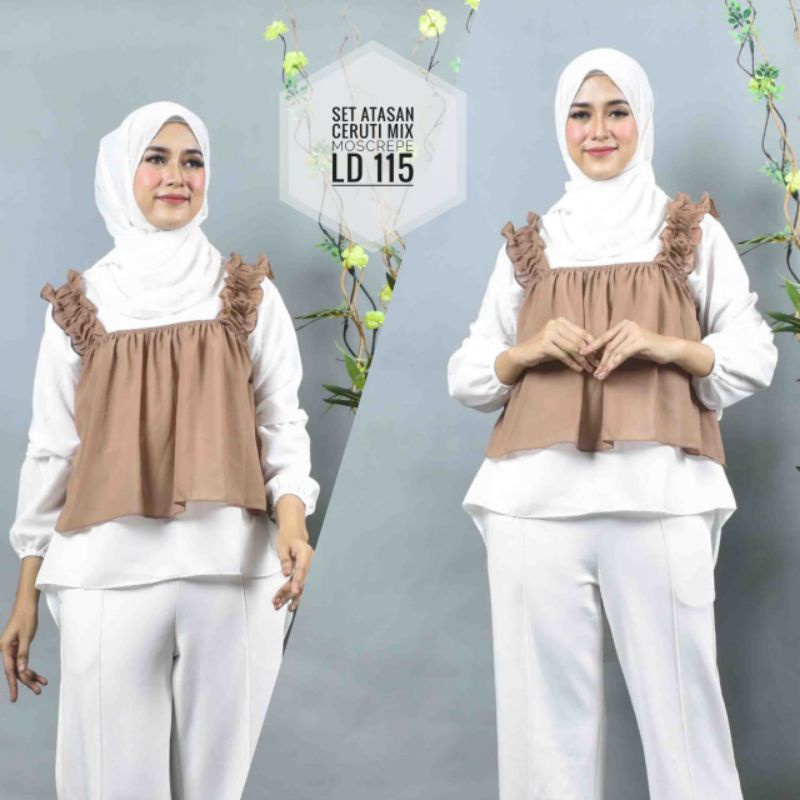 Atasan Blazer Ceruty/Tunik Rompi Terbaru