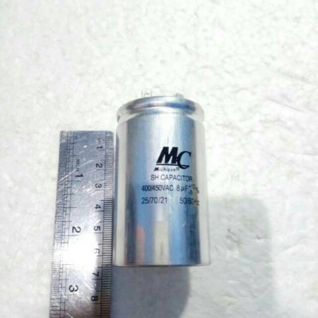Kapasitor AC Elco 8uF SH.CAPACITOR +10% -5% 400/450V~50/60Hz New