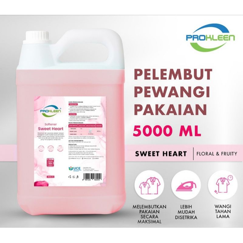 Pewangi dan Pelembut Pakaian SOFTENER PROKLEEN 5 Liter Konsentrat ORIGINAL