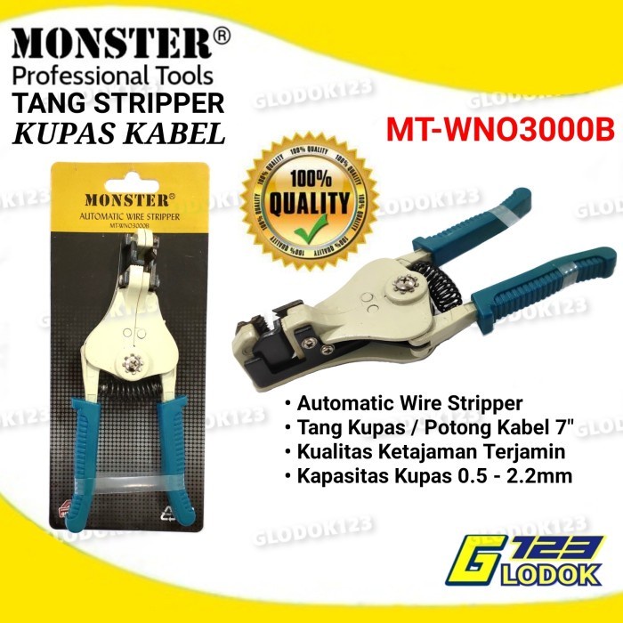 Tang Kupas Kabel / Stripper Automatic Wire Kabel 0.5 - 2mm MT-WNO3000B