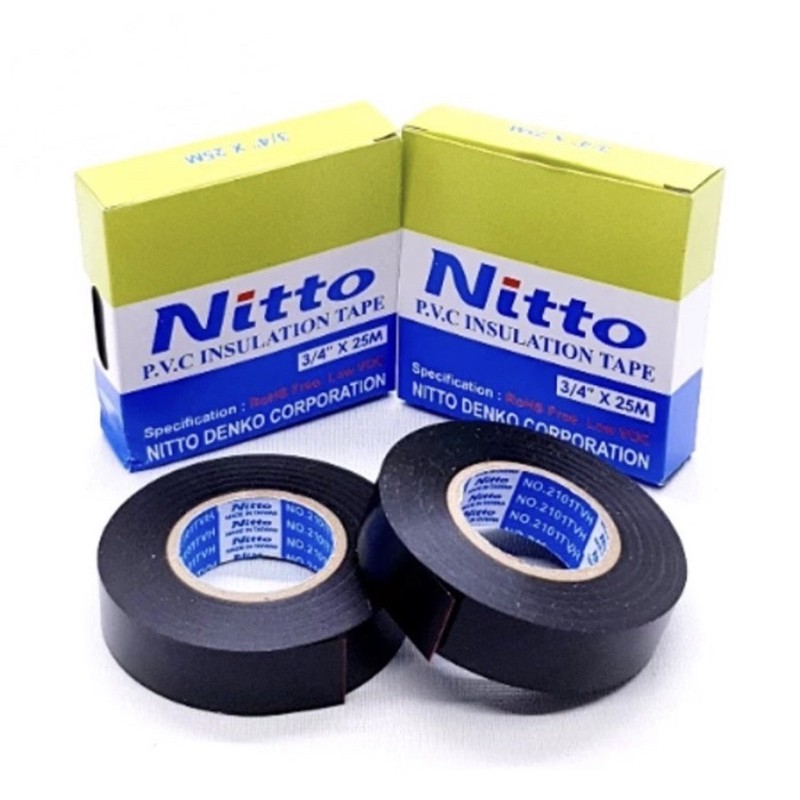 NITTO ISOLASI LISTRIK KABEL ORIGINAL WARNA HITAM