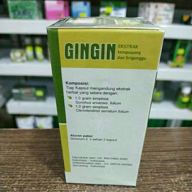 GINGIN Isi 60 Kapsul Obat Herbal  Meluruhkan Batu Ginjal