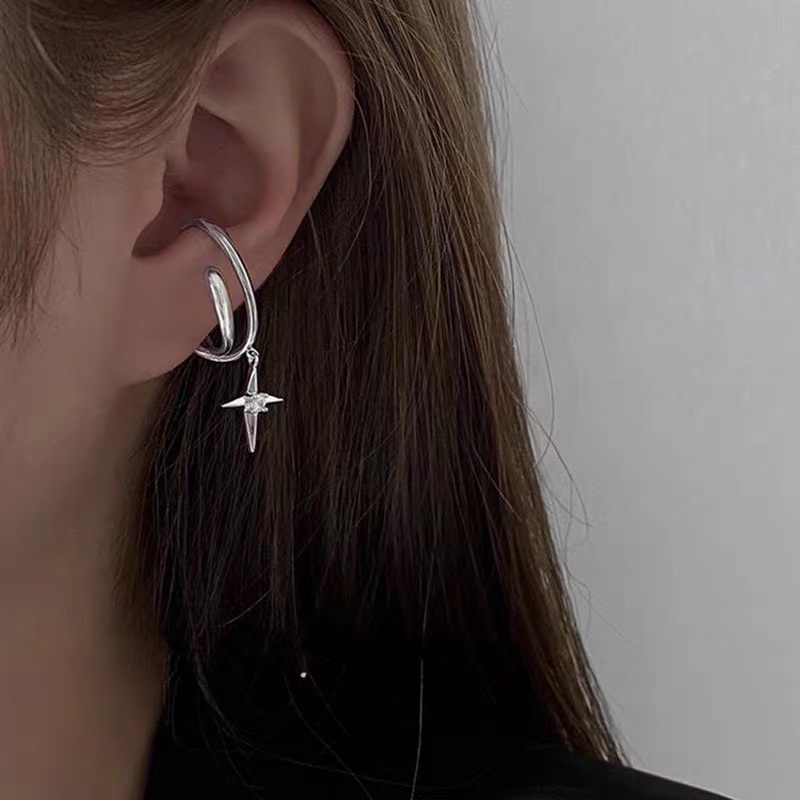 Cross Diamond Earrings Accessories Temperament Simple Fashion