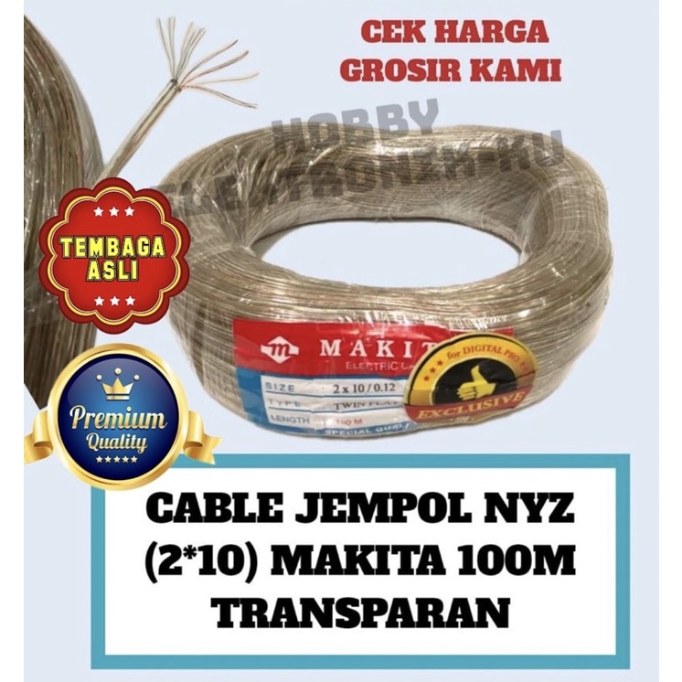 CABLE JEMPOL NYZ (2x10) MAKITA 100M TRANSPARAN