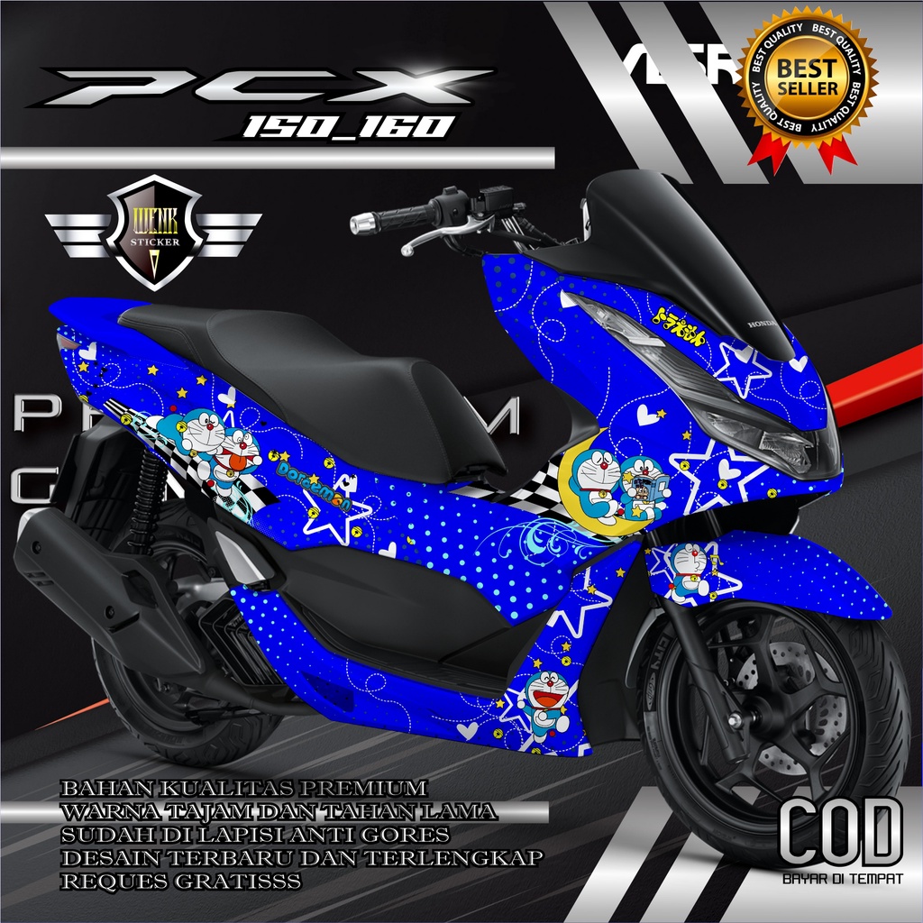 DECAL STICKER PCX 150_160 Desain DORAEMON NOBITA
