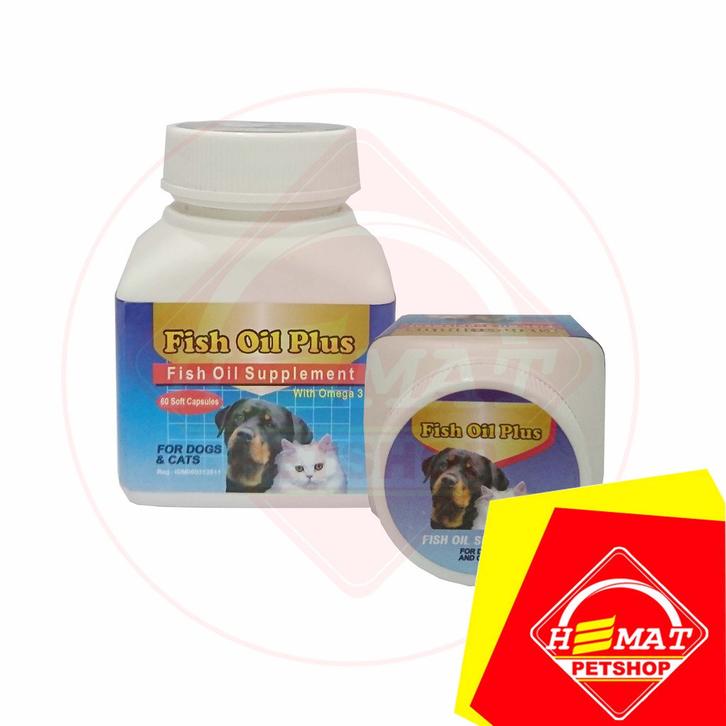 Fish Oil Plus Anjing Dan Kucing 60 kapsul Suplemen Minyak Ikan