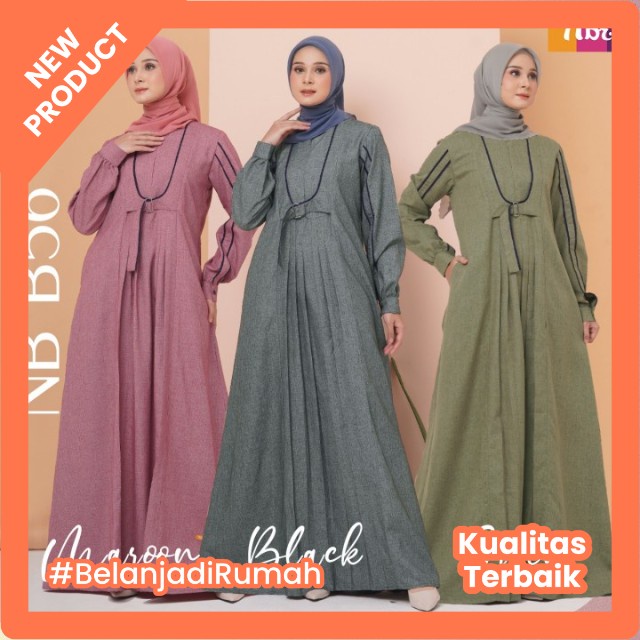 Gamis Nibras Terbaru NB B56 Pakaian Muslim Wanita