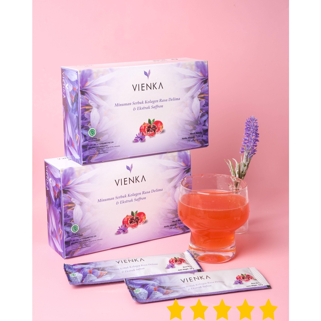 Vienka - Vienka Saffron Collagen Rasa Delima 190 Buah Delima