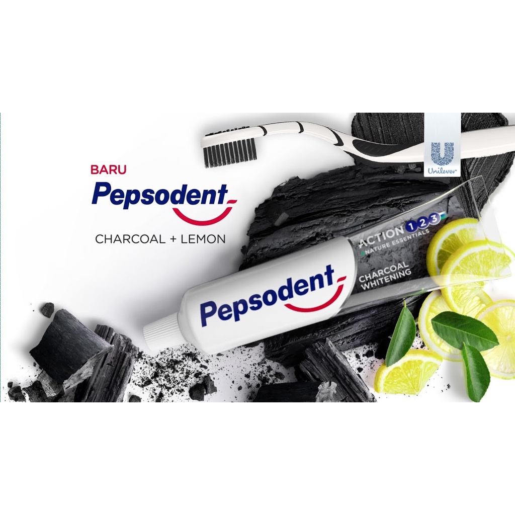 PEPSODENT COMPLETE 8 CHARCOAL 160G PASTA GIGI ODOL TOOTH PASTE