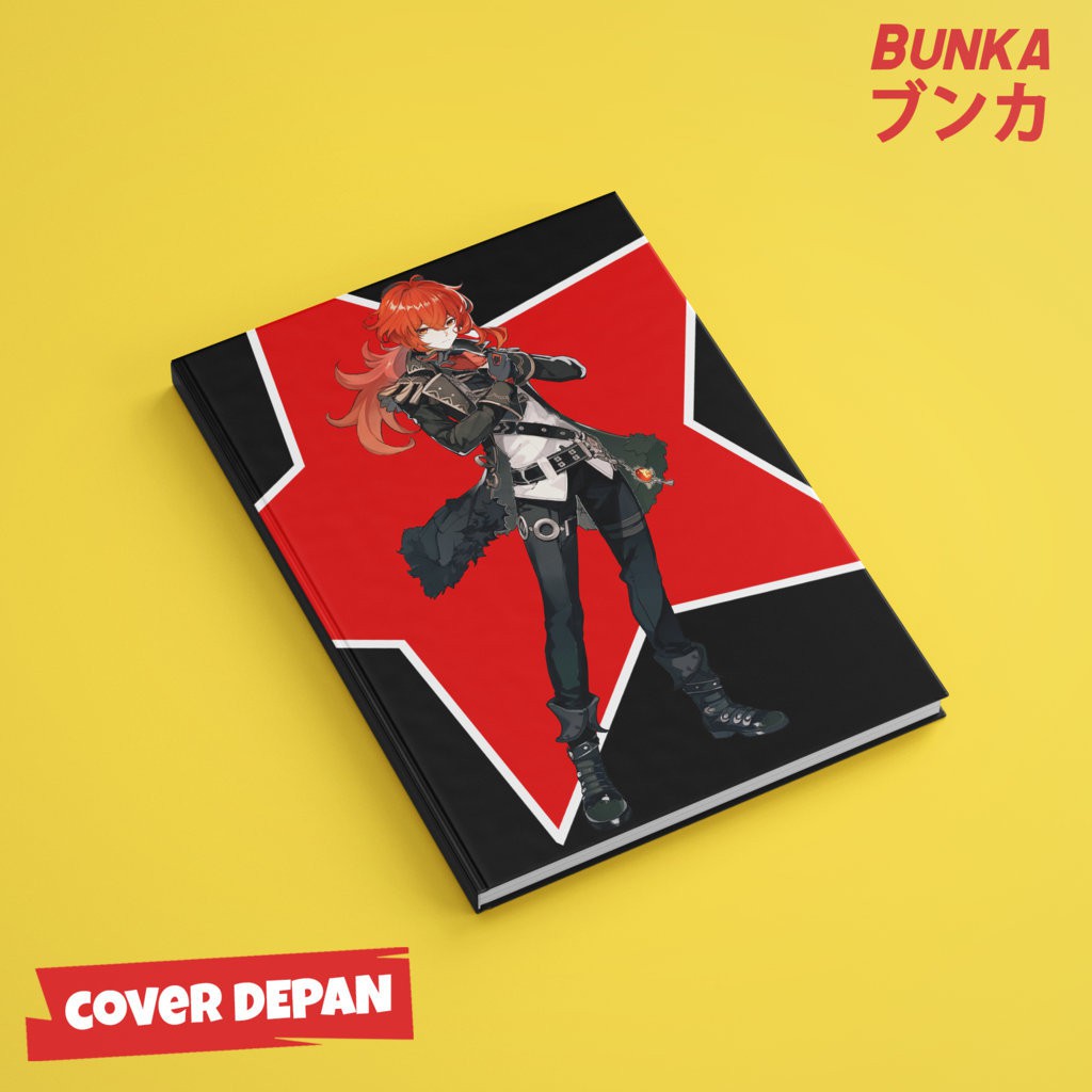 

Notebook Anime Game Genshin Impact Diluc Hardcover A5 Buku Tulis Catatan Note Agenda Planner Jurnal