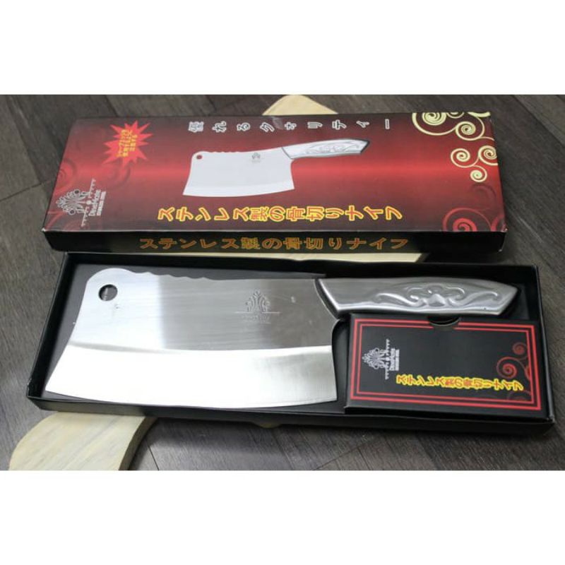 GOLOK DAGING FULL STAINLESS STEEL (golok daging stainless)