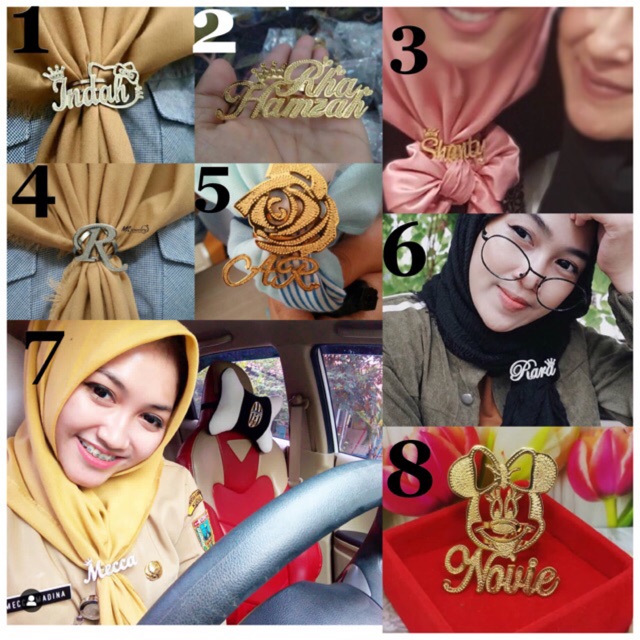 Bross Ring Hijab Silver Polos Uk.Standar Best seller