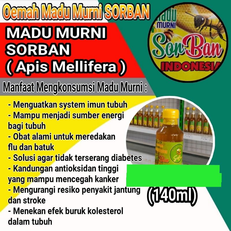 

SorBan Madu murni asli (140ML)