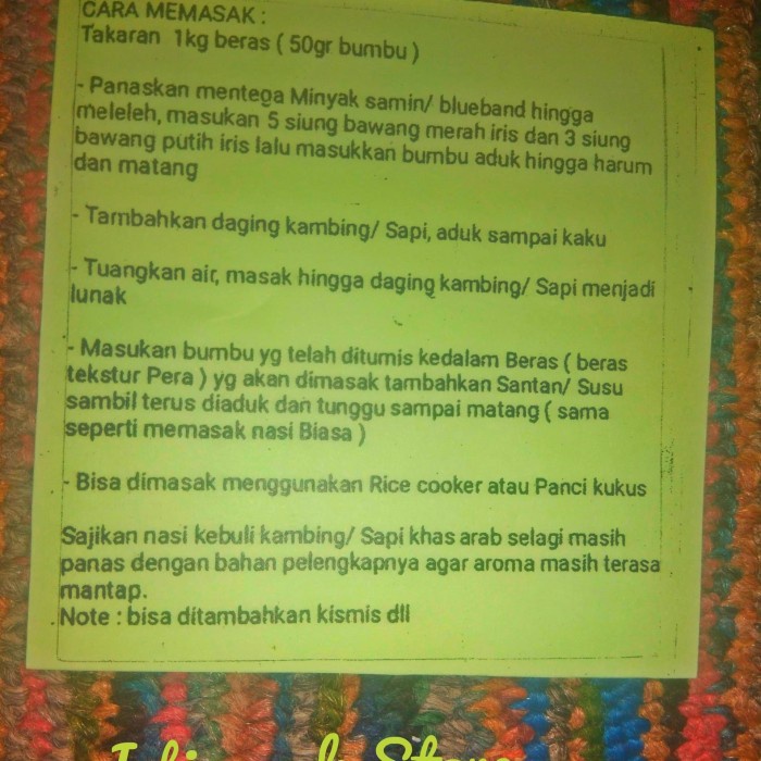 

Fe0Gg Paket Bumbu Nasi Kebuli Plus Samin Uk. 2 Liter Beras 75djgbfv