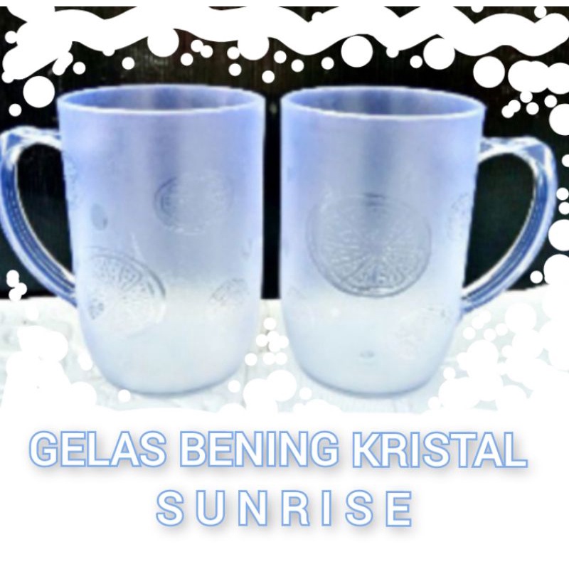 GELAS PLASTIK CORONA BENING KRISTAL SUNRISE GELAS / CANGKIR GELAS ES KOPI TEH