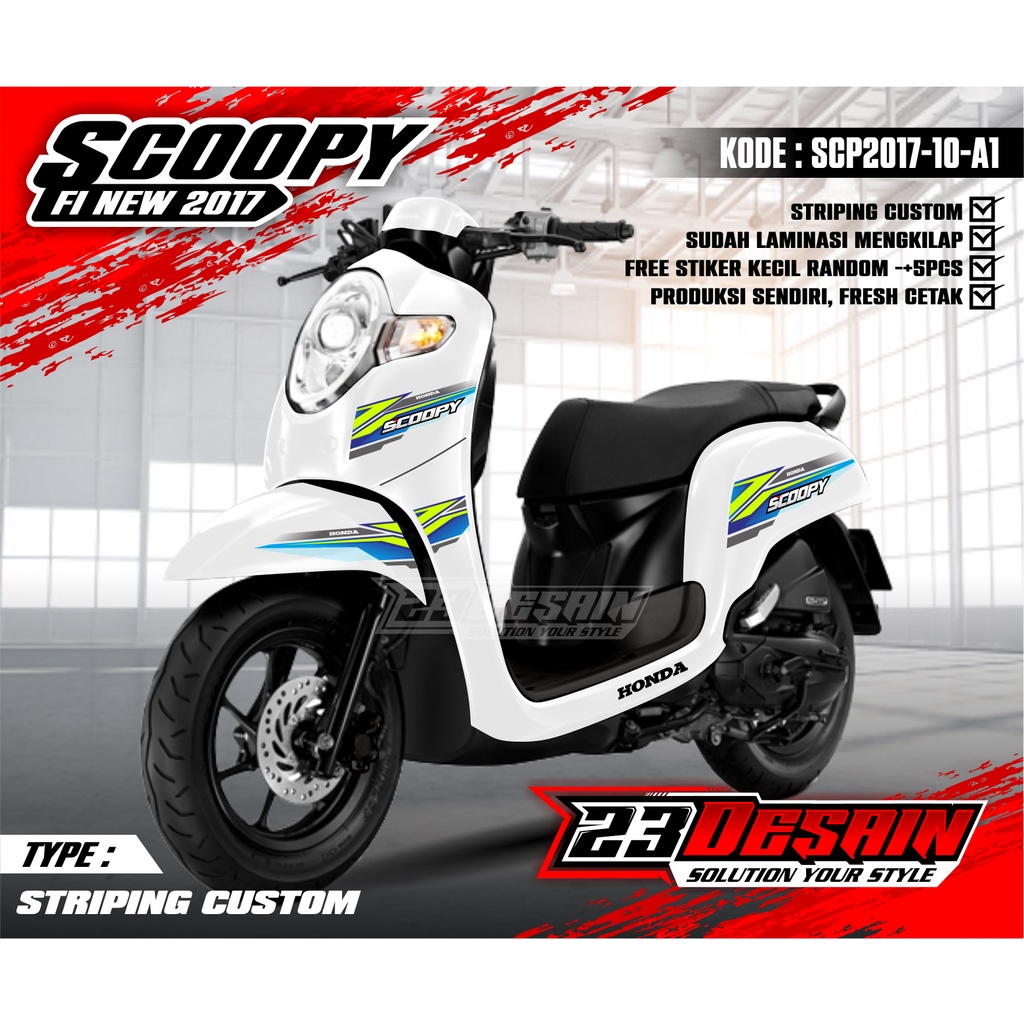 STRIPING STIKER SCOOPY LIST SIMPLE  STRIPING SCOOPY FI 2017 STRIPING SCOOPY 2017 STRIPING SCOOPY RAC