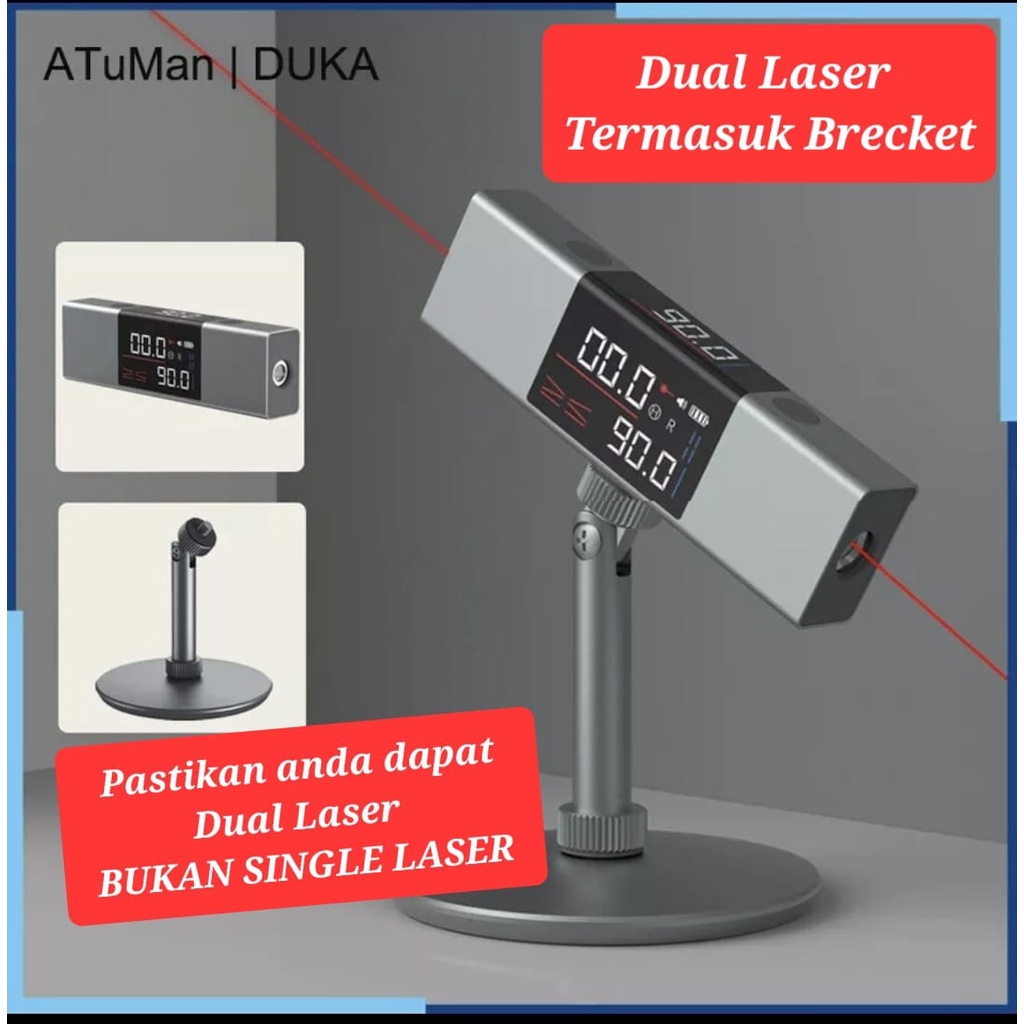 Alat Pengukur Kemiringan Sudut Dual Laser Atuman LI1 Line Projector angles