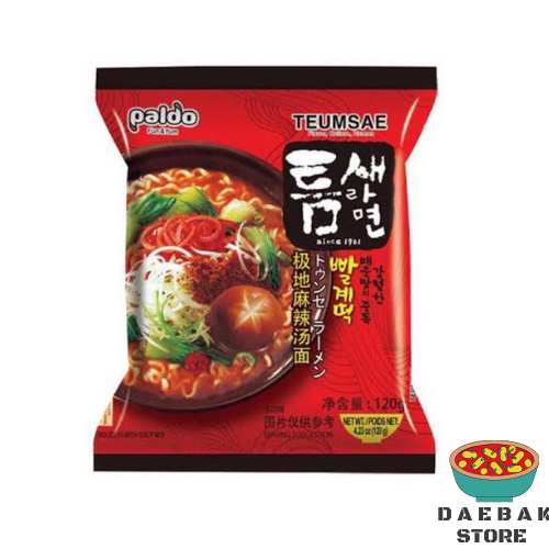 

Paldo Teumsae Spicy Ramyun 120g - Ramyeon Pedas Korea