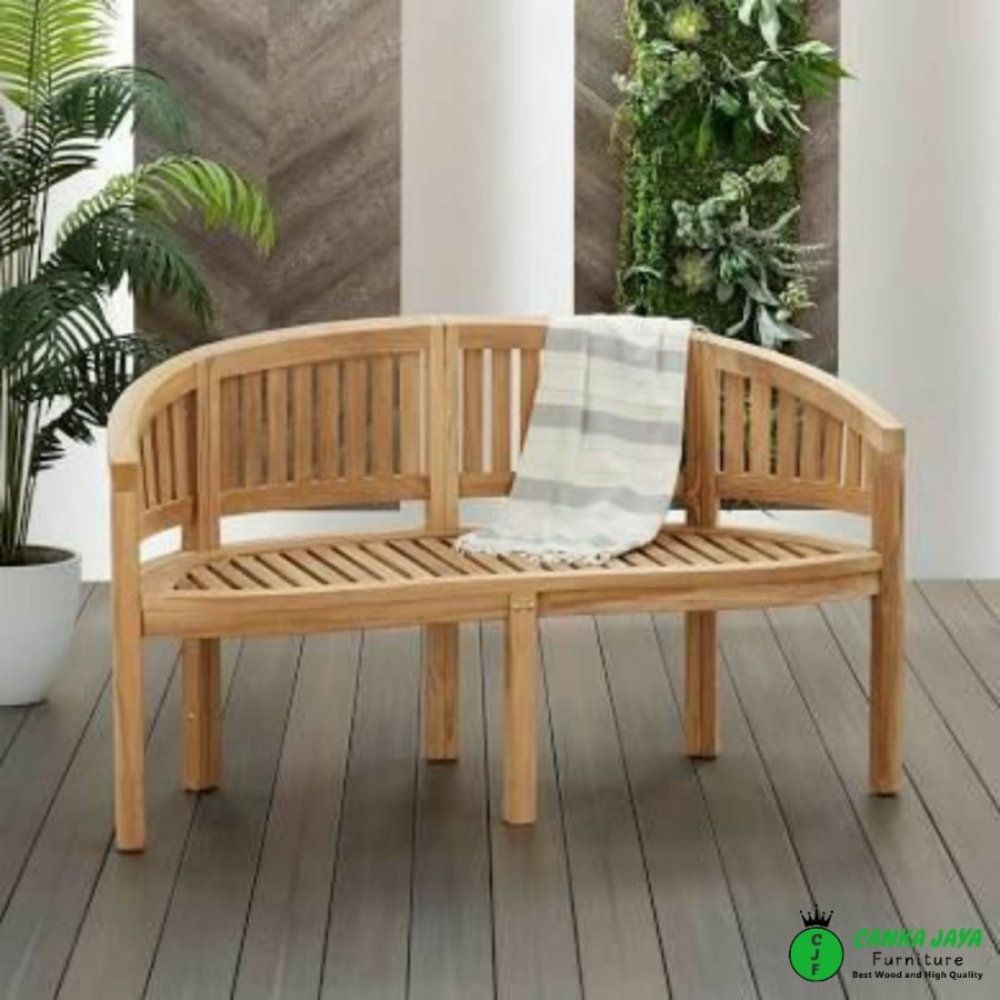 CANKA - Kursi Bangku Kayu Jati Teras Minimalis Murah