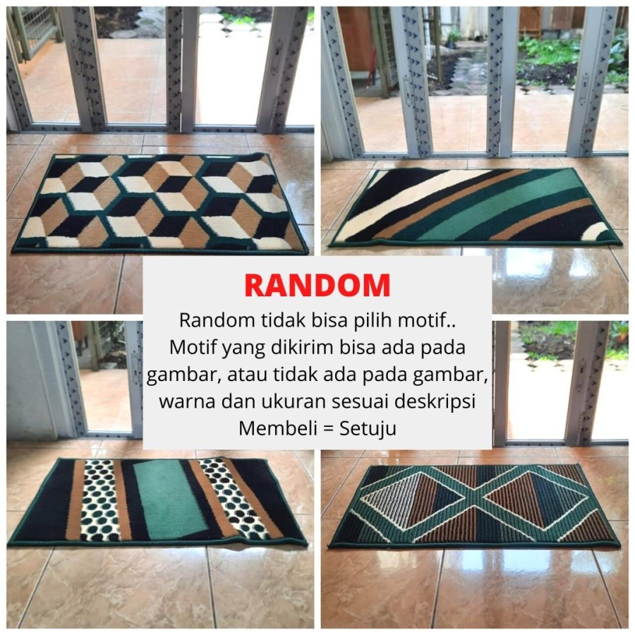 KESET KAKI 45 x 75 GREEN KESET LANTAI PERMADANI, KARAKTER, BULU-1