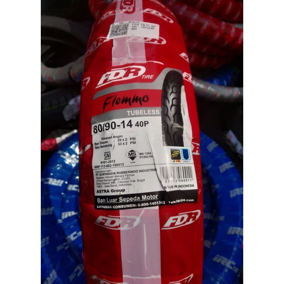 NEW PRODUCK BAN TUBELESS FDR FLEMMO 80/90.14 FREE PENTIL FOR ALL MATIC HONDA