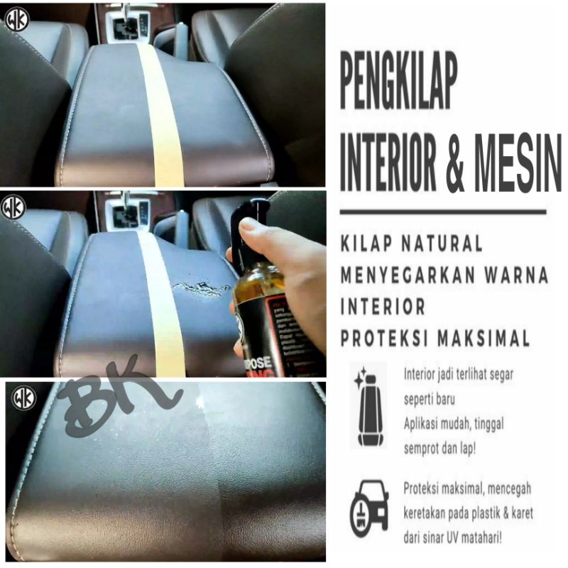 Paket perawatan interior mobil / Ac refresher mobil / pembersih interior mobil / pengkilap interior / penghitam dasboard mobil