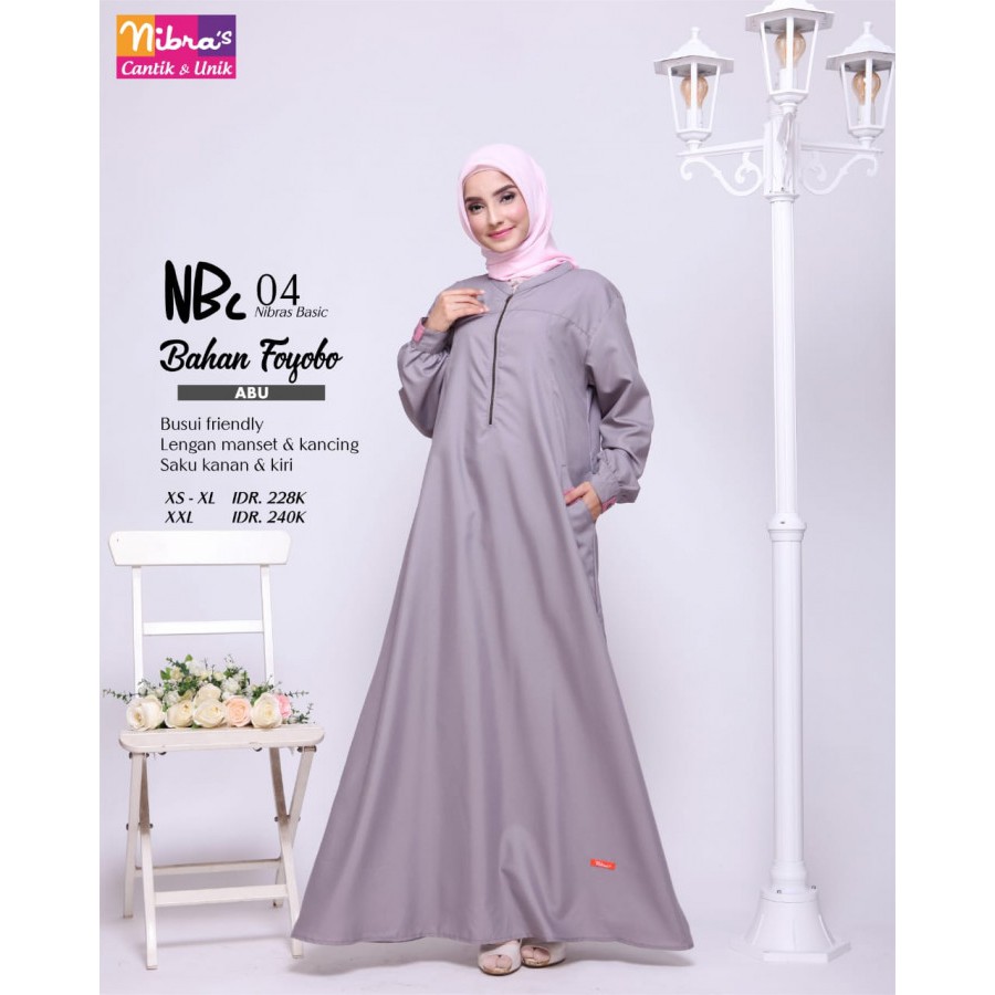 Nibras Gamis  Basic Nbc 04 Abu Toko  Nibras Di  Karawang 