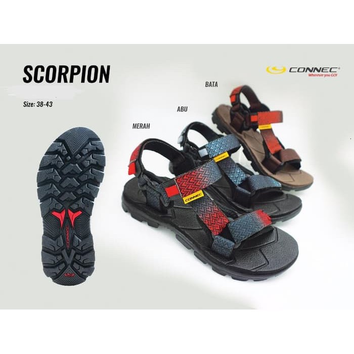 reiko Bayar Ditempat promo Connec SCORPION Sepatu Sendal Sandal Gunung Hiking Pria Cowok Men