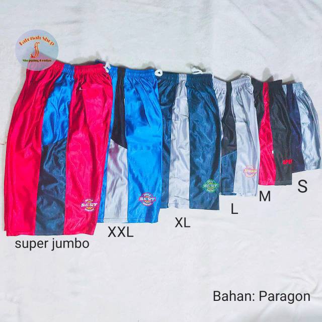 Celana Kolor Pendek kain Paragon Celana Futsal Celana Olahraga Ukuran Jumbo Sampai 5L