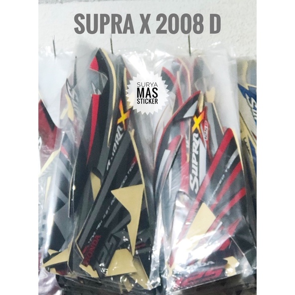 striping supra x 125 D 2008 stiker les bodi motor honda supra