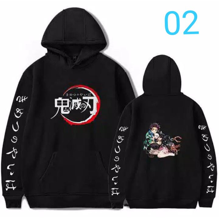 Sweater Katun Pria Grosir Keren - Kanji Anime KNY Katun