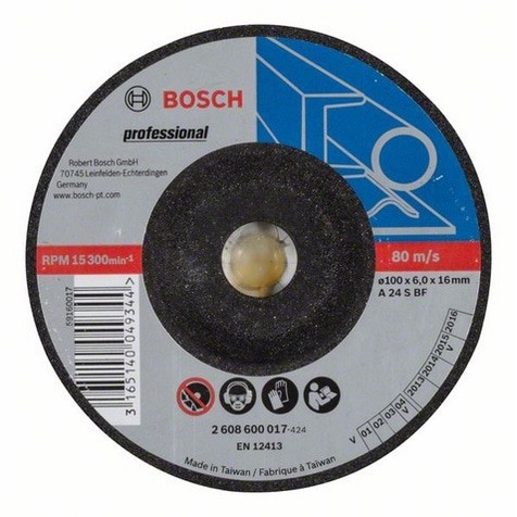 BOSCH Grinding Disc Bosch (Batu Poles Besi) 4&quot;x 6 (017)