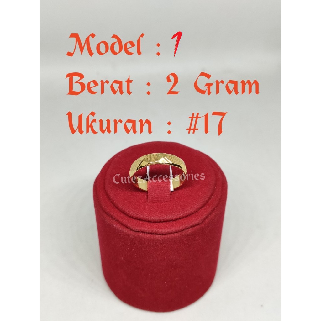 Cincin Polos Dewasa 2gr Emas Muda