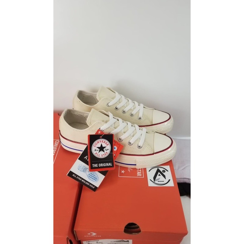 TERBARU!!!(BISA COD) HARGA GROSIR JUAL ECER SEPATU SNEAKER CONVERSE ALSTAR 70s ox OFF WHITE GLOSSY