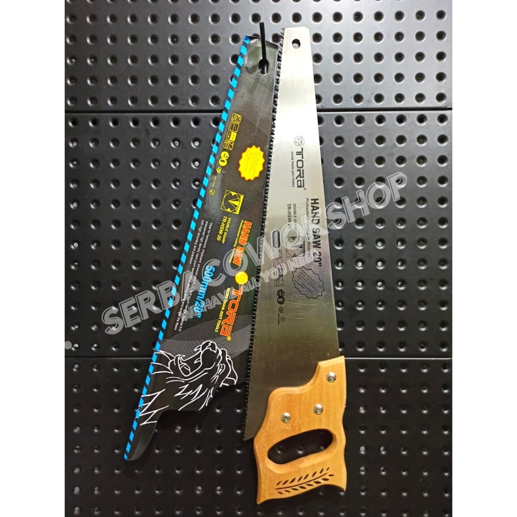 Tora Gergaji Kayu Belah 20 Inchi 500 mm Gergaji Potong Hand Saw Wooden Termurah Berkualitas