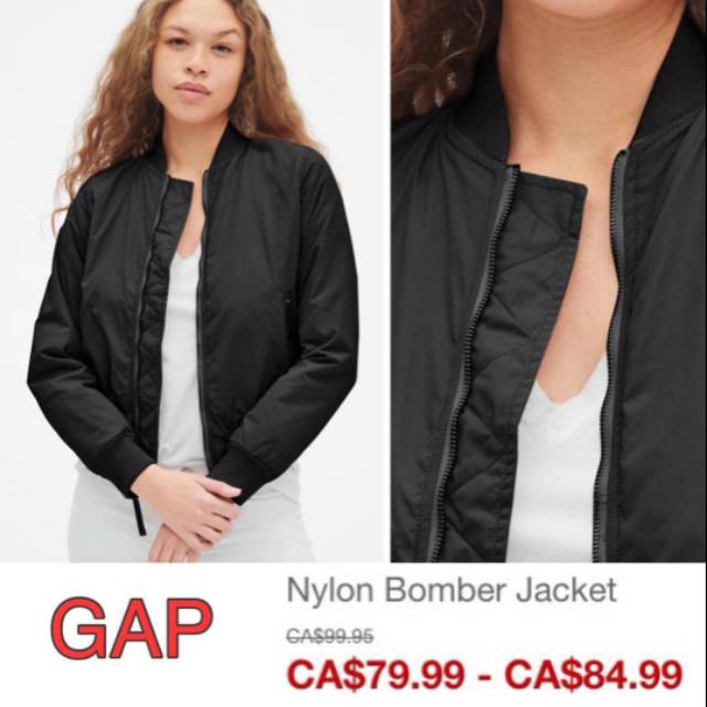 gap nylon bomber jacket