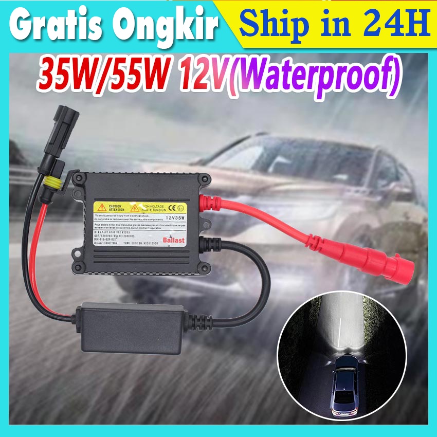 【Dikirim Dlm 24jam】 UNIVERSAL Ballast HID Xenon 35/55 Watt Untuk Lampu Mobil Ballast Digital Slim Hi