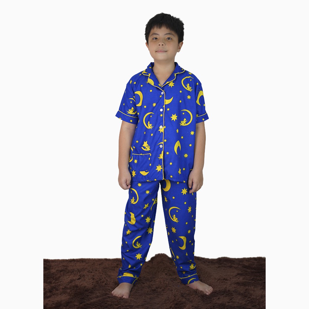 Stelan Piyama baju tidur anak lengan pendek celana panjang - XSHOP Shinobi