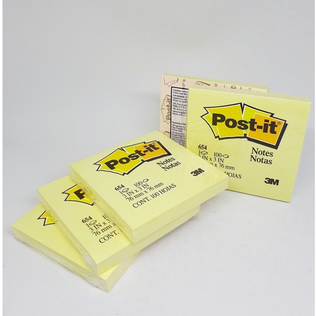 

Post it Memo Sticky Note Notes 3M 654 uk 76 mm x 76 mm Kuning