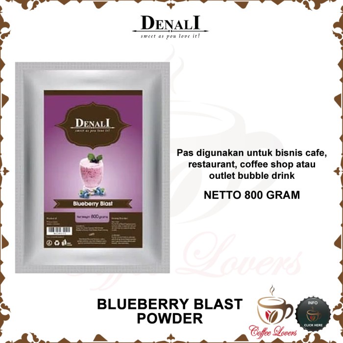 

DENALI FRAPPE POWDER BLUEBERRY BLAST MINUMAN BUBUK 800GRAM BIG SALE