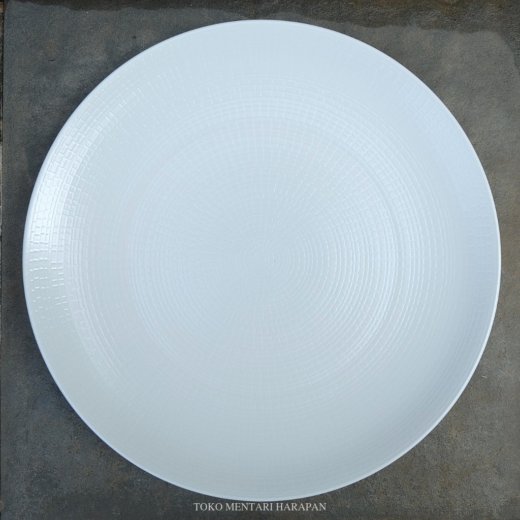 Piring Cantik Keramik Putih White Elegant / Dinner Plate Porcelain