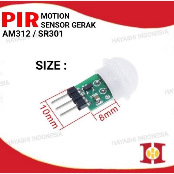 PIR Human Motion Detector Module Sensor Gerak Mini Body SR301 AM312