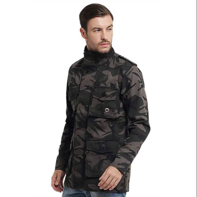 Jaket pria realpict army look terbaru trendi isc 397