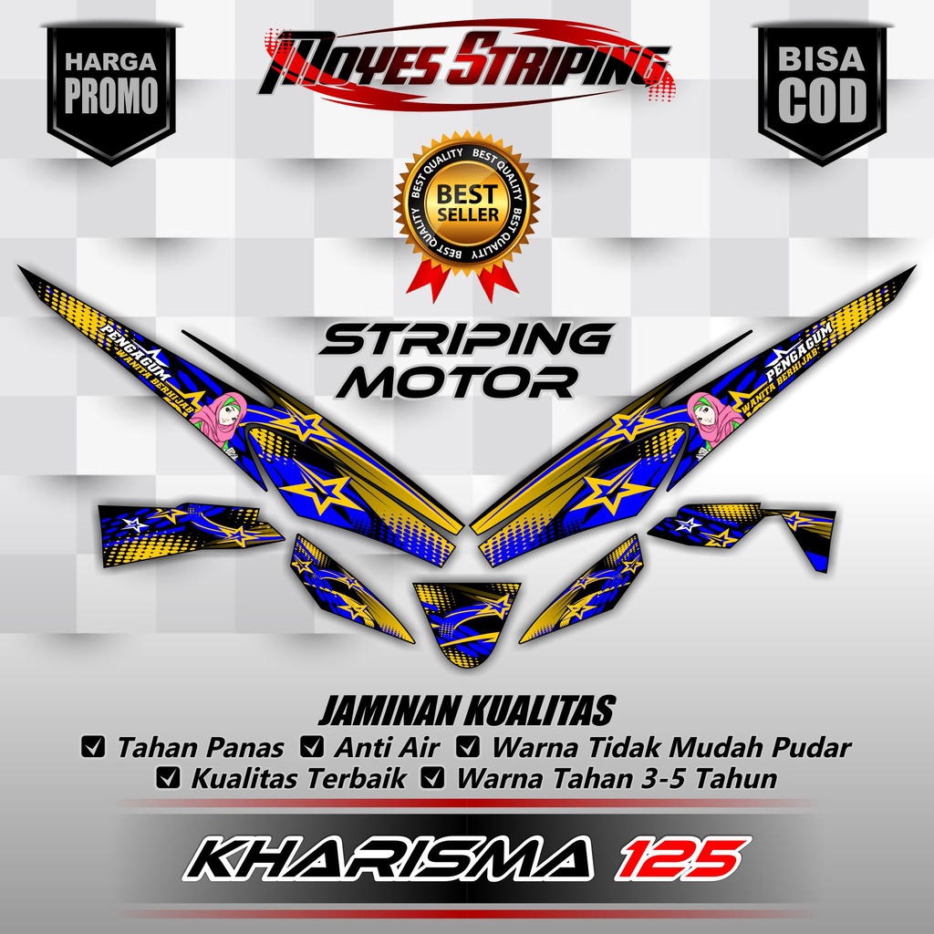 Stirping Kharisma 125 Stiker Honda Kharisma Striping Stiker Motor Kharisma 125